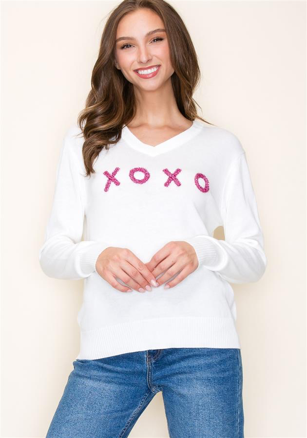 XOXO Tinsel Knit Sweater