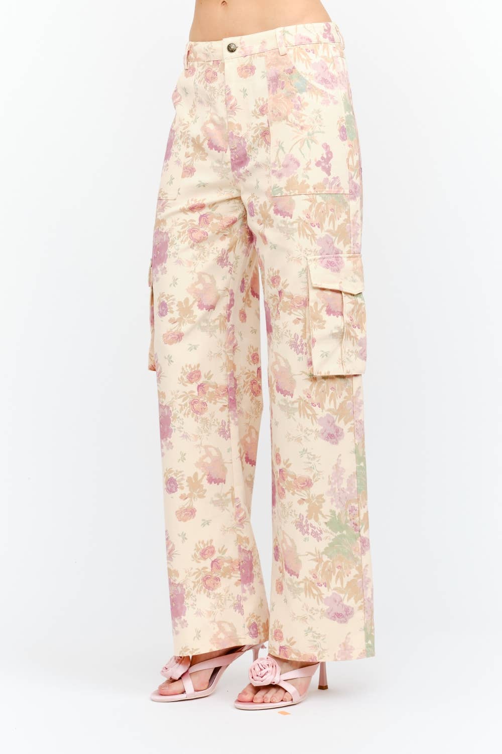 Blush Elora Floral Cargo Pant