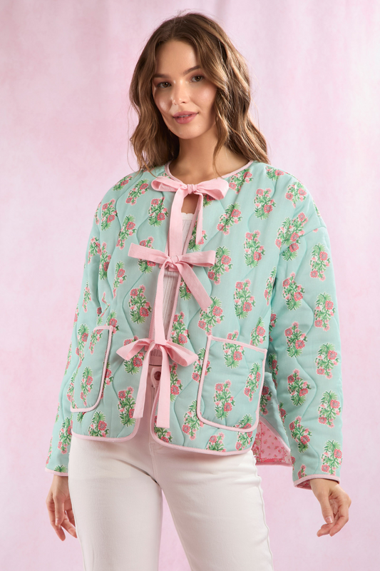 Reversible Quilted Tie Jacket