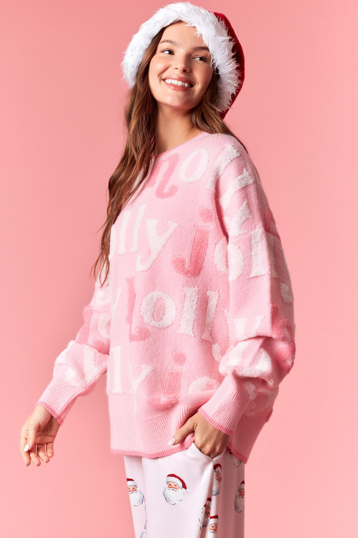 Holly Jolly Textured Holiday Sweater