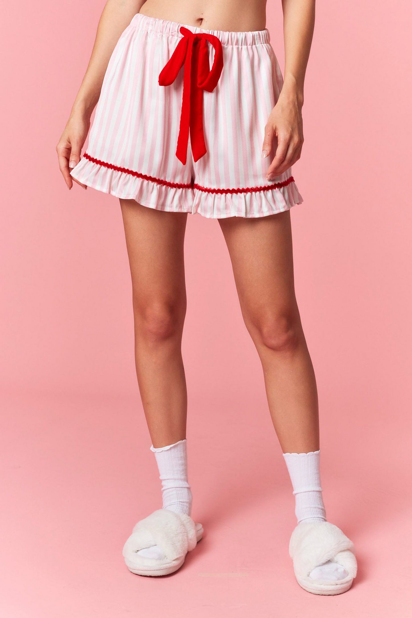 Merry & Bright Pink Striped Pajama Set