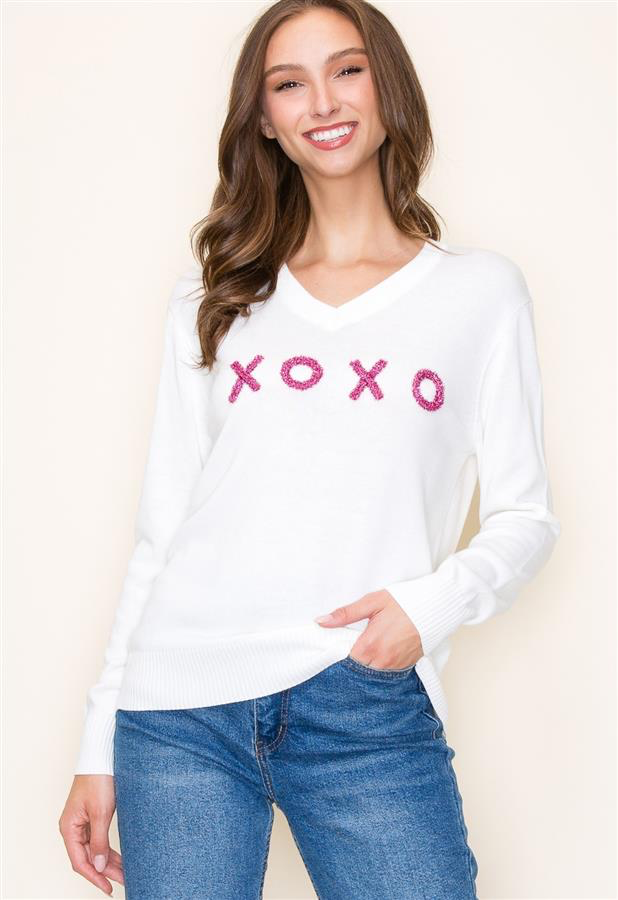 XOXO Tinsel Knit Sweater