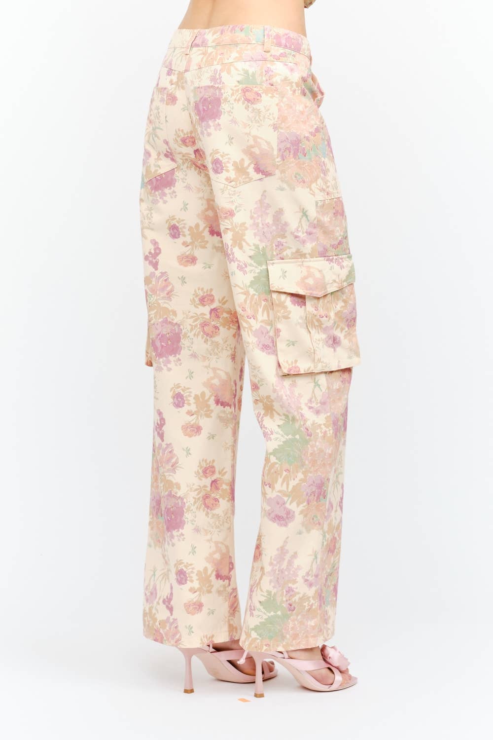 Blush Elora Floral Cargo Pant