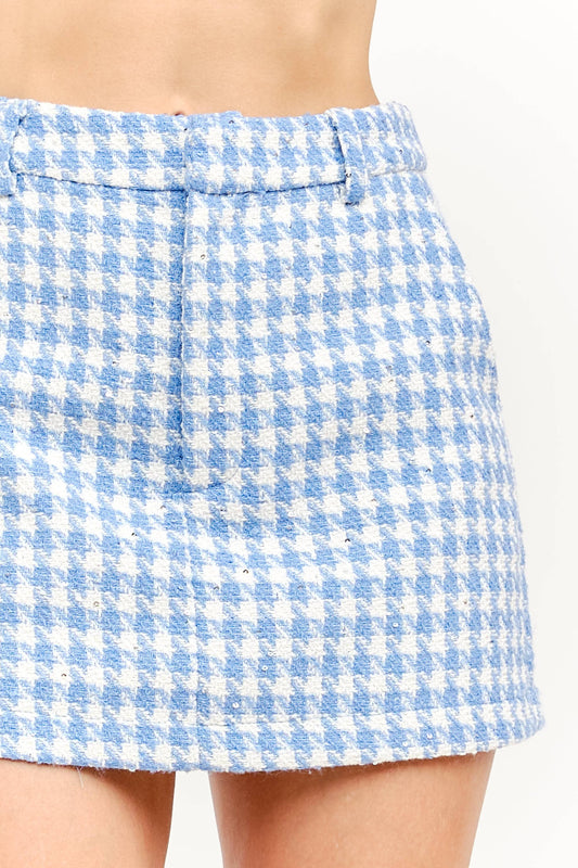 Sloane Houndstooth Skort