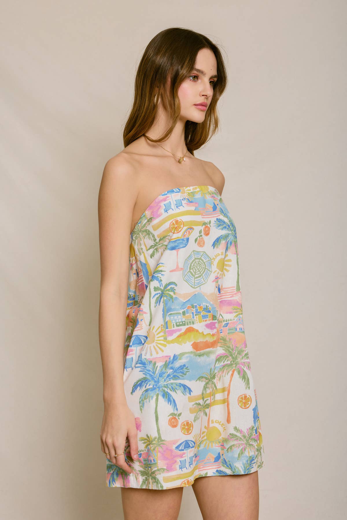 Summer Somewhere Strapless Mini Dress