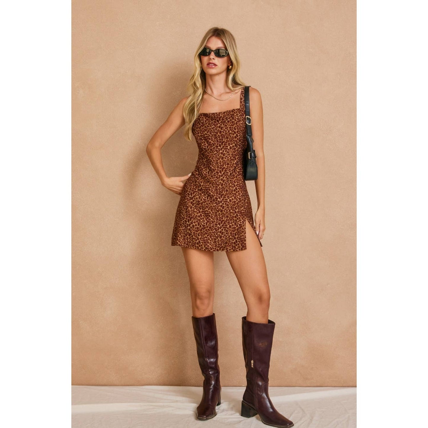 Wild Baby Square Neck Mini Dress