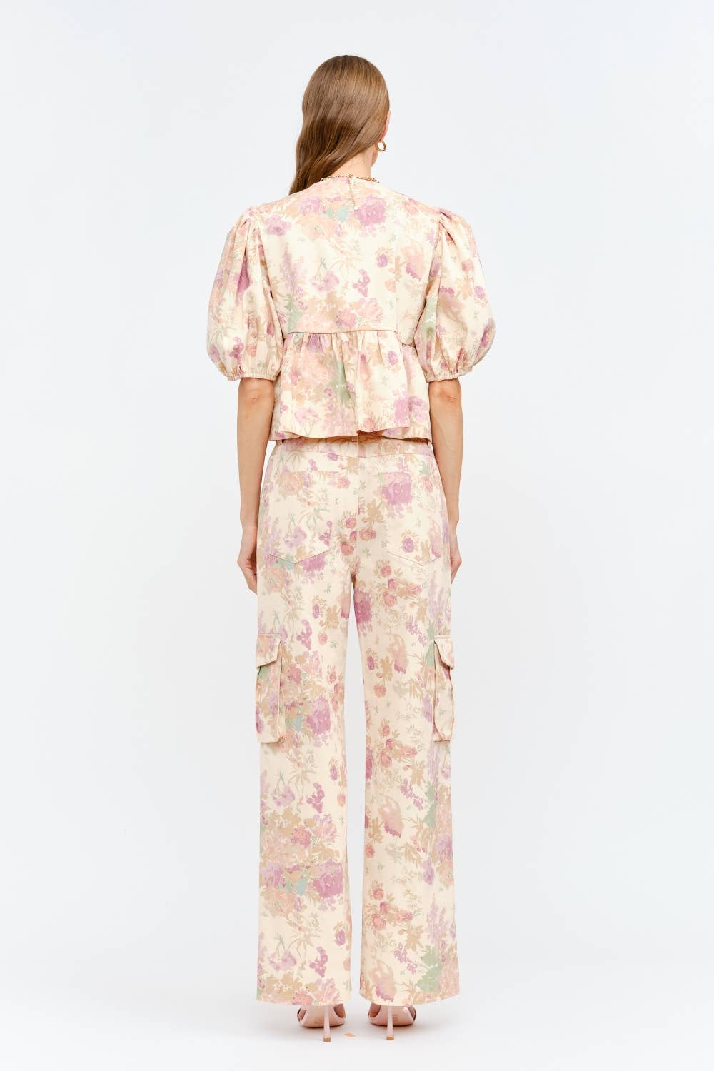 Blush Elora Floral Tie Top