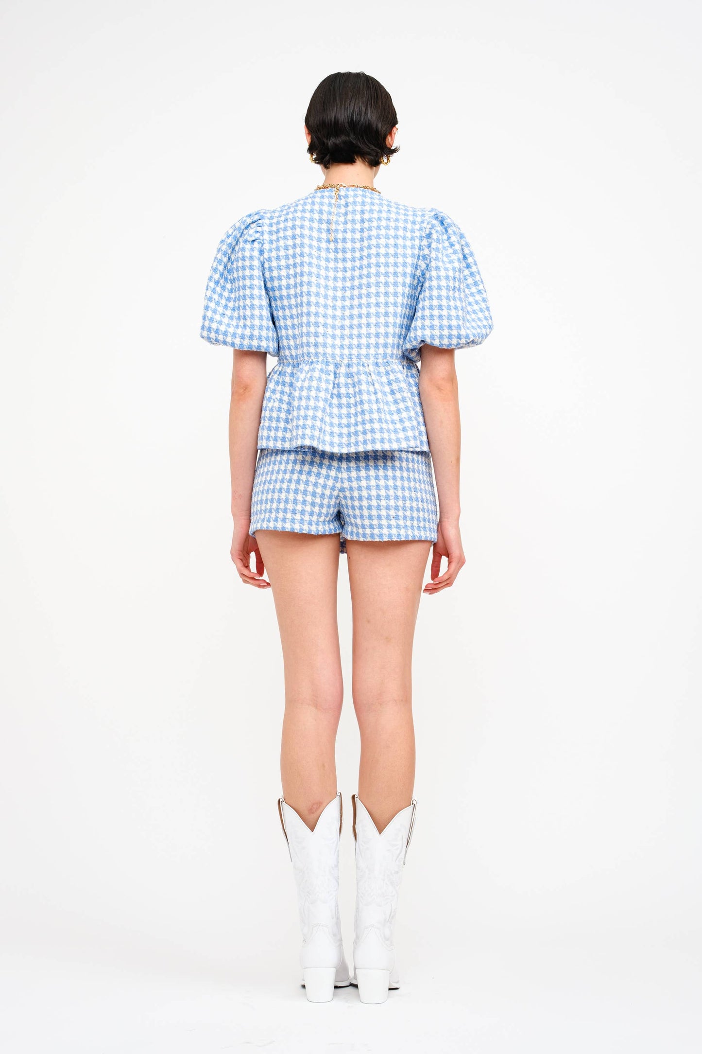 Norah Houndstooth Blouse