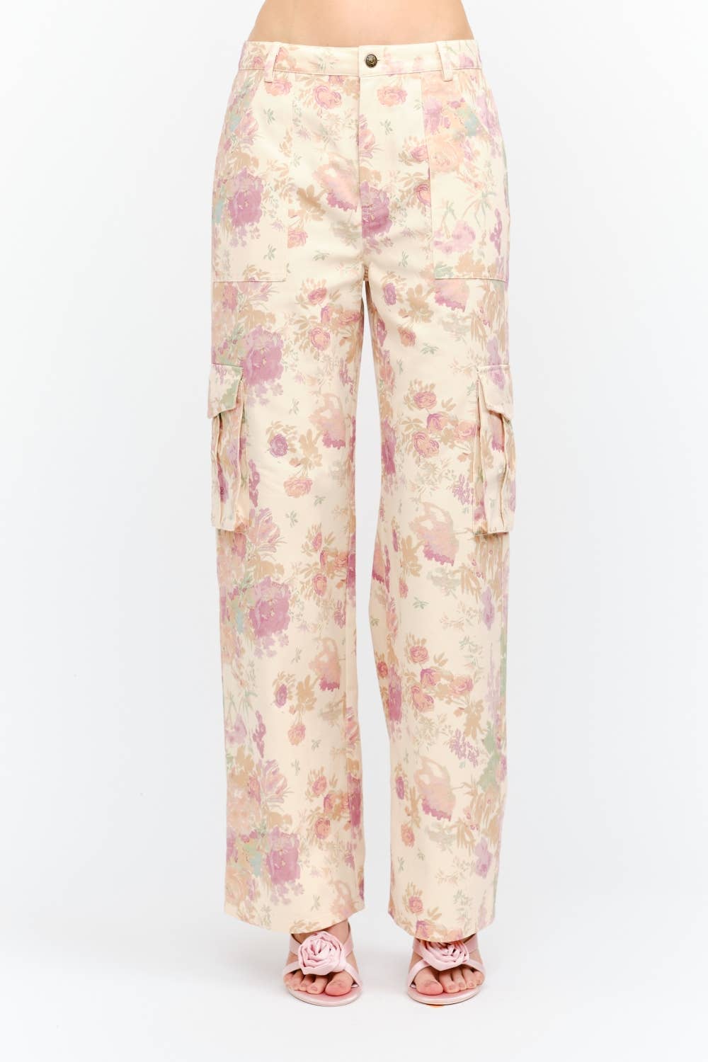 Blush Elora Floral Cargo Pant