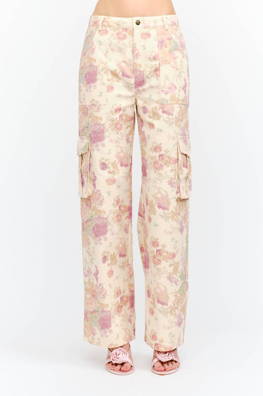 Blush Elora Floral Cargo Pant