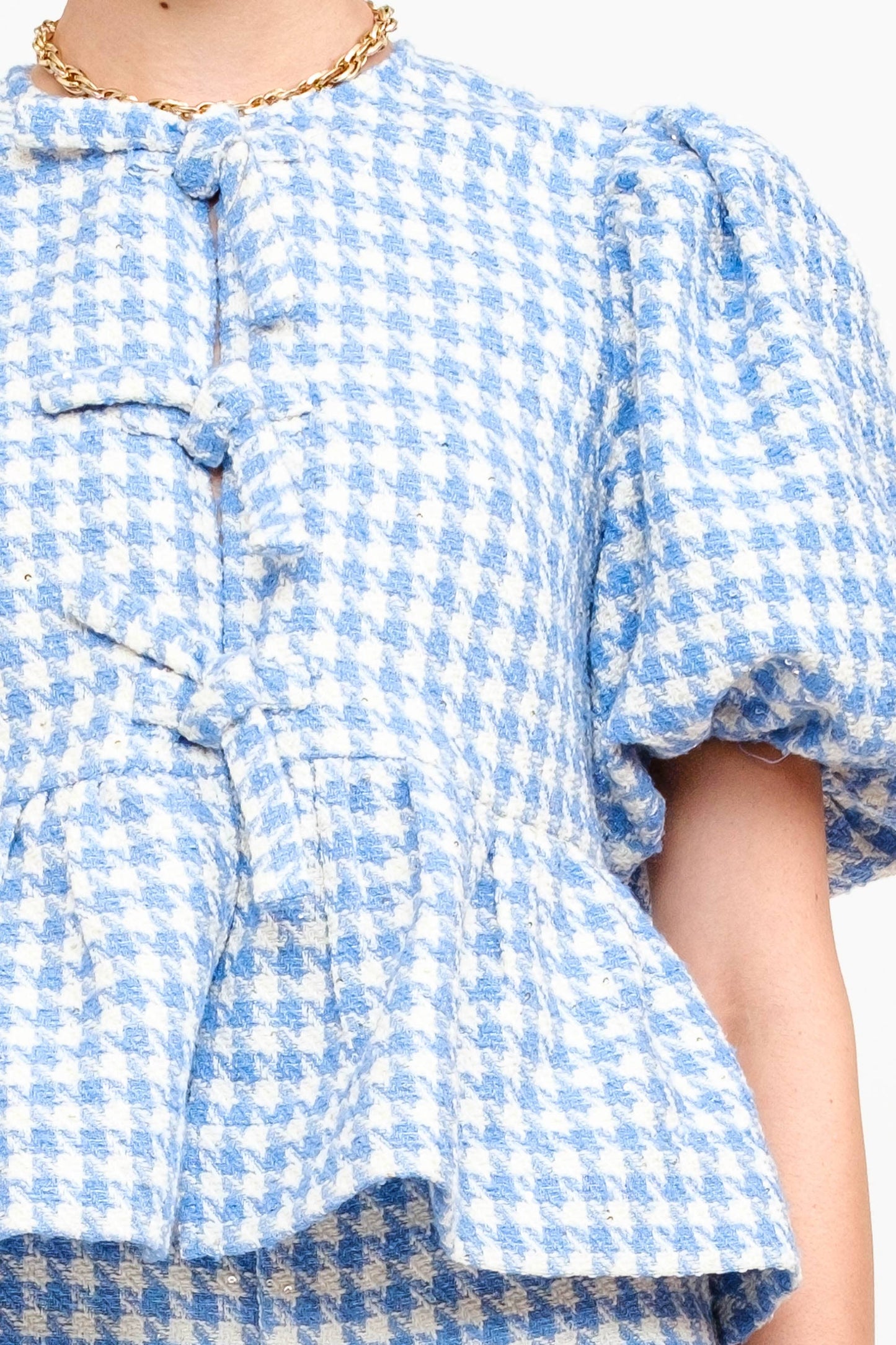 Norah Houndstooth Blouse