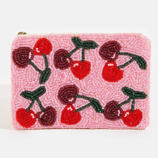 Cherry Beaded Coin Purse 🍒